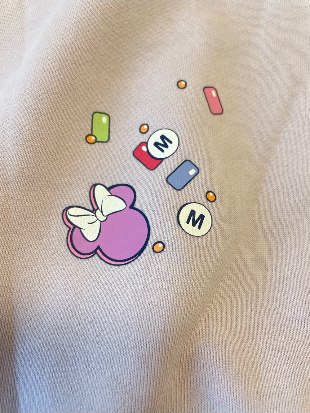 NWT 2X Disney Minnie Mouse Friendship Bracelet Pullover Sweatshirt Light Purple - Picture 4 of 14